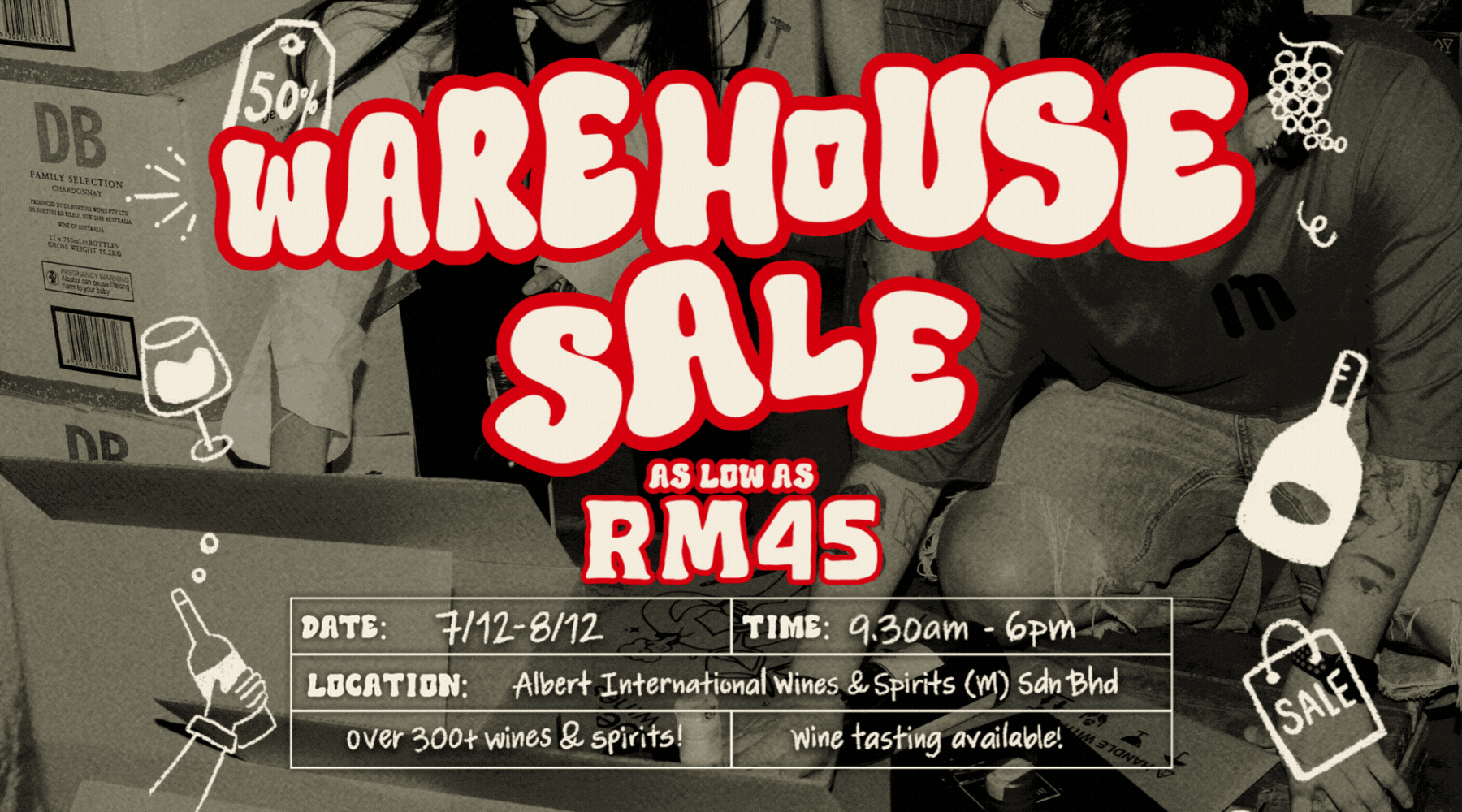 Bigger and Better : The ULTIMATE Warehouse Sale! Don’t Miss Out on Dec 7–8, 2024 🍷✨