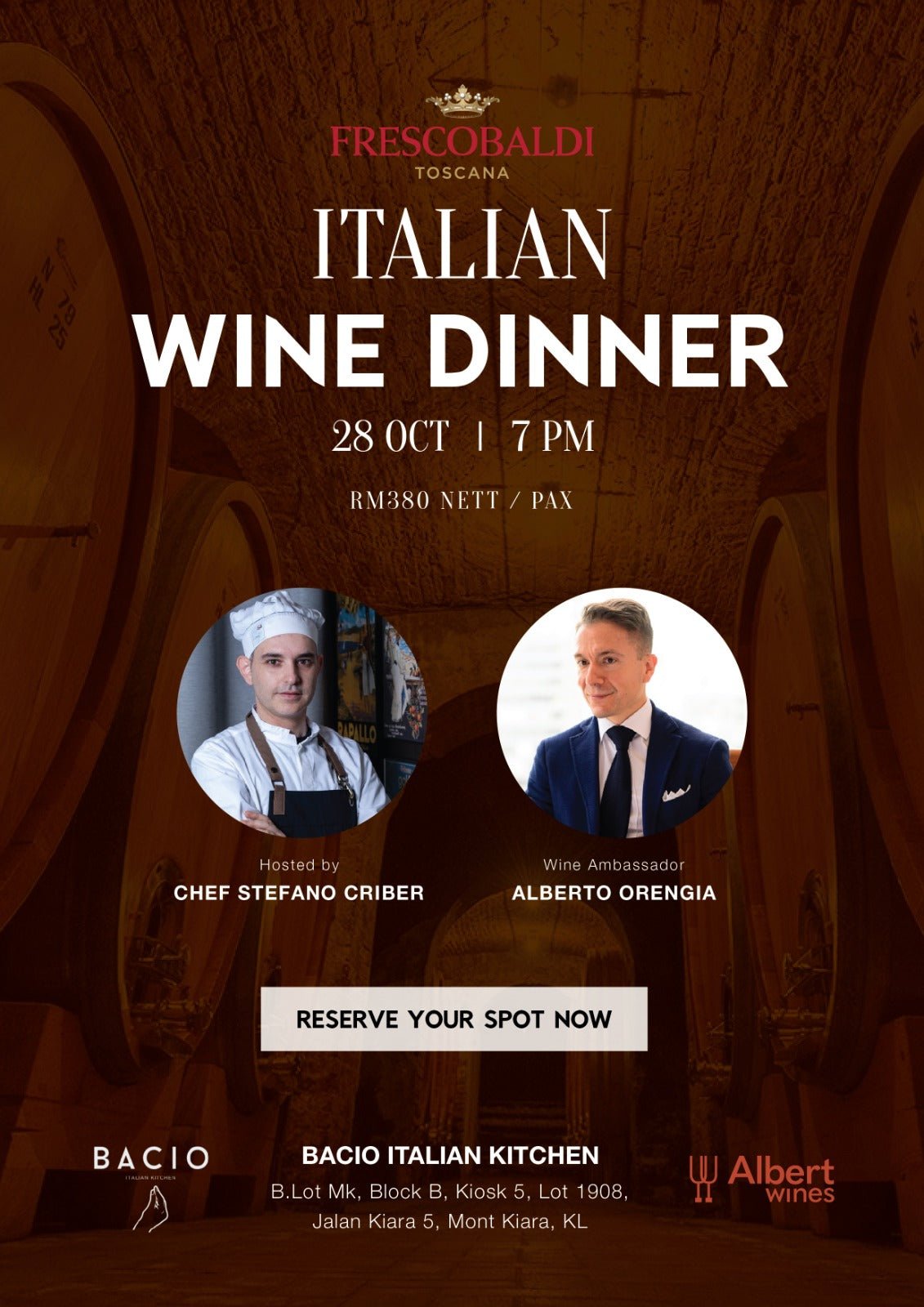 Italian Wine Dinner at Bacio: An Evening of Italian Refinement - AlbertWines2u