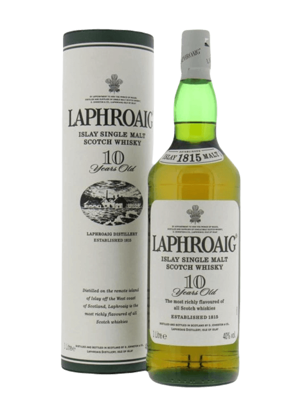 Laphroaig '10 Years Old' Single Malt Scotch Whisky (1,000ml Bottle)