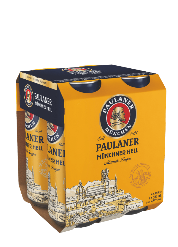 Paulaner Munchner Hell Lager Beer (24x 500ml Can) - AlbertWines2u