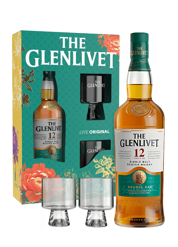 The Glenlivet 12 CNY Giftset (with 2 Premium Glass) - AlbertWines2u