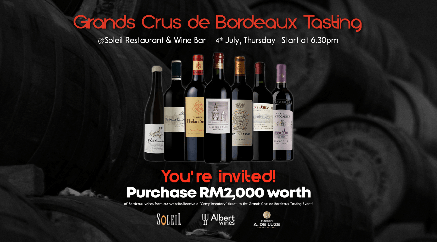 Exclusive Bordeaux Wine Tasting Event - By Invitation Only! - Albert Wines