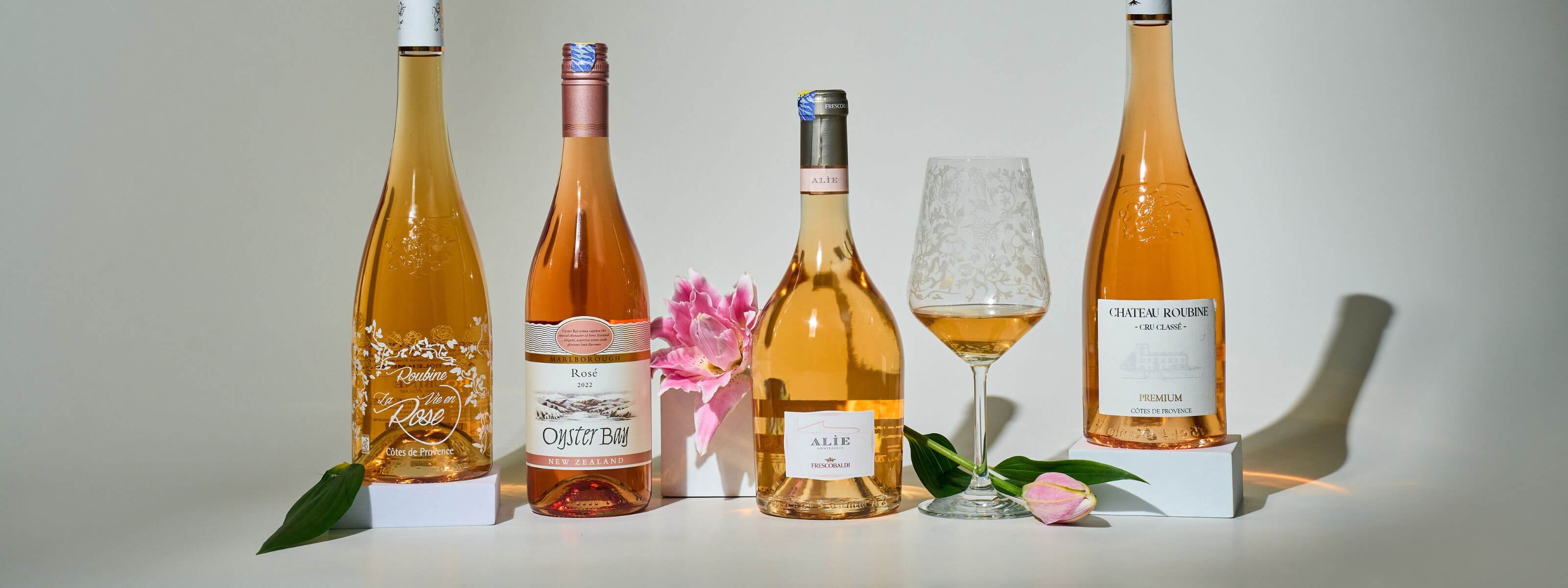 Rose wine, or pink wine, is made from red grapes. View our range from well-known regions like Provence and beyond.