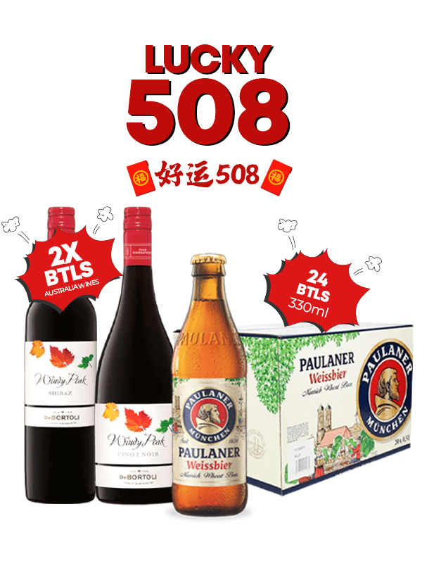 Lucky 508: Australian Wine & Paulaner Beer Bundle - AlbertWines2u