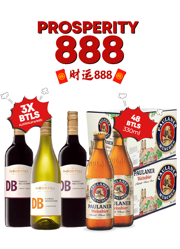 Prosperous 888: Australian Wine & Paulaner Beer Bundle - AlbertWines2u