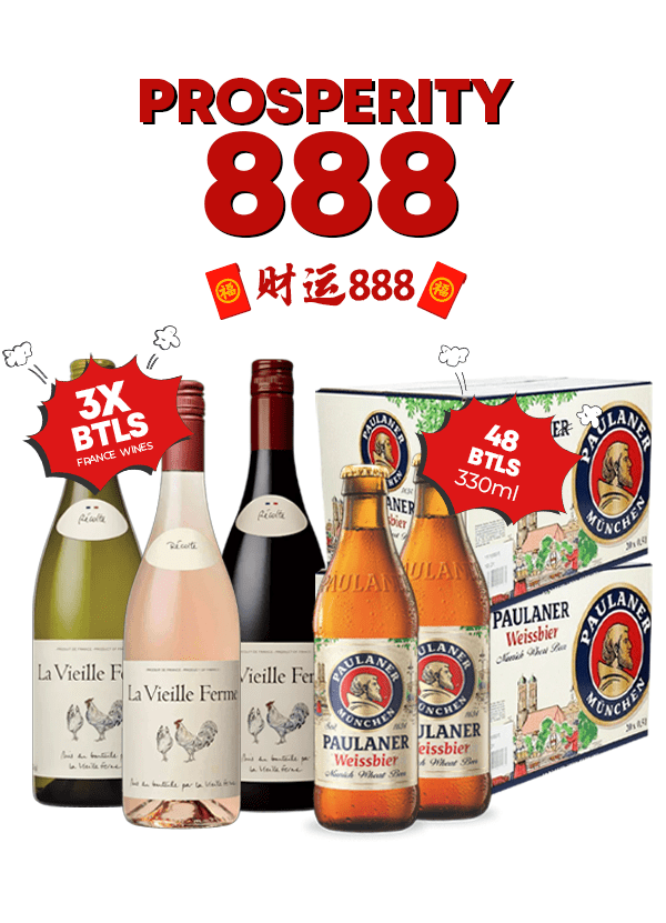 Prosperous 888: French Wine & Paulaner Beer Bundle - AlbertWines2u