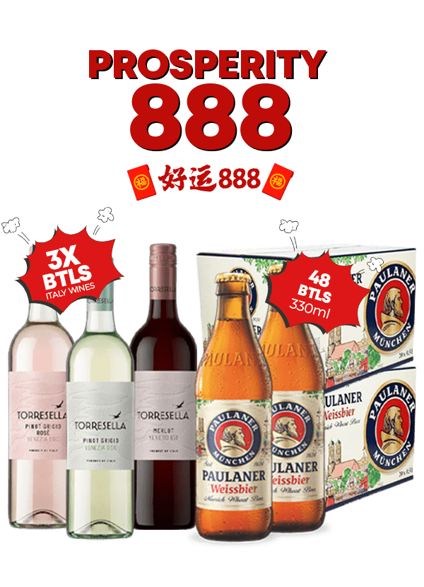 Prosperous 888: Italian Wine & Paulaner Beer Bundle - AlbertWines2u