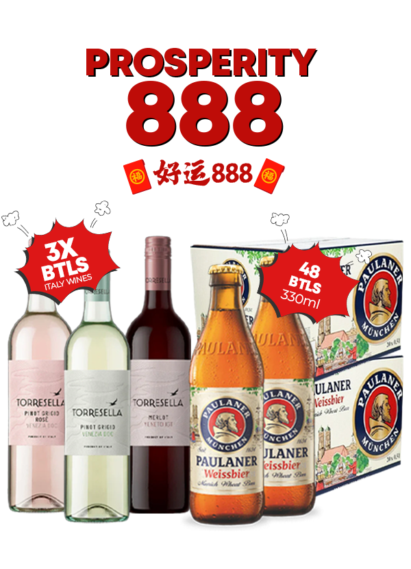 Prosperous 888: Italian Wine & Paulaner Beer Bundle