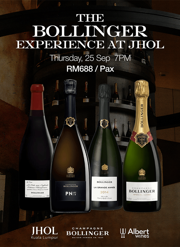 The Bollinger Experience at Jhol Kuala Lumpur - AlbertWines2u