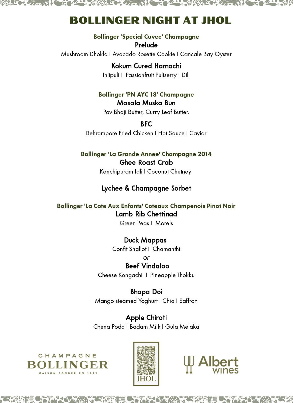 The Bollinger Experience at Jhol Kuala Lumpur - AlbertWines2u