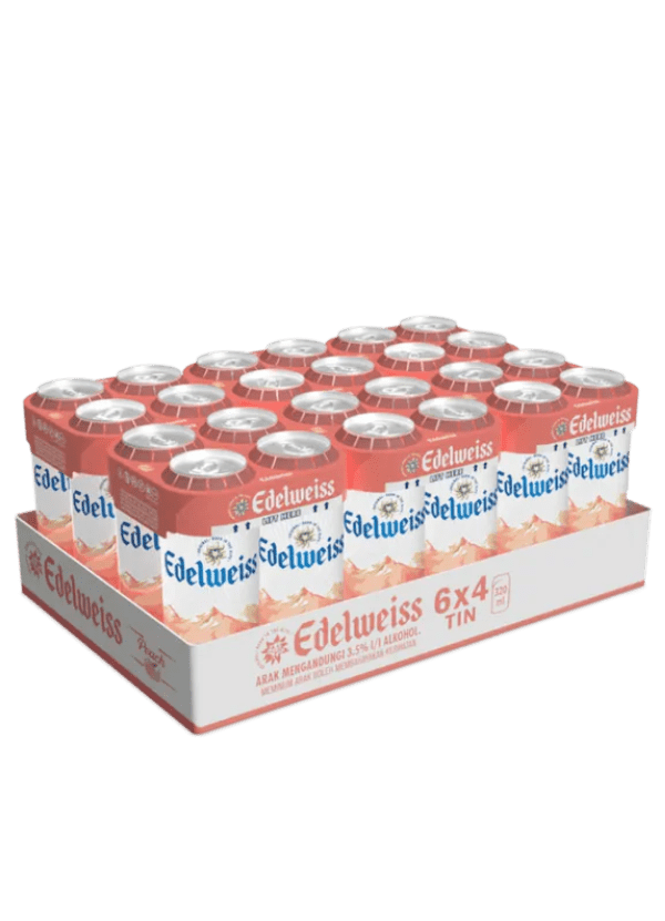 Edelweiss Peach Wheat Beer (24x320ml can) - AlbertWines2u
