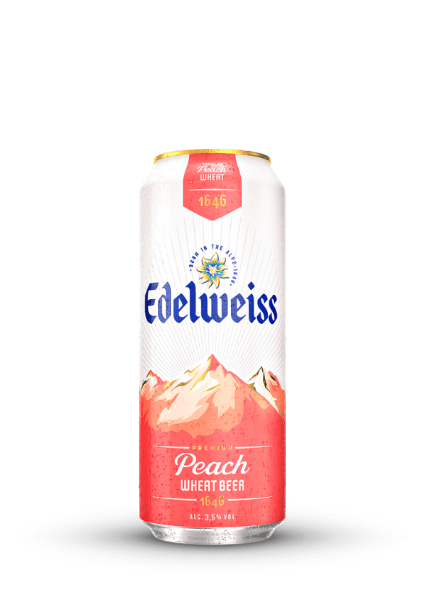 Edelweiss Peach Wheat Beer (24x320ml can) - AlbertWines2u