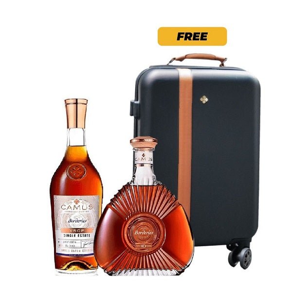 (Free Camus Suitcase) Camus 'VSOP Borderies' + 'XO Borderies - Family Reserve' Cognac - AlbertWines2u