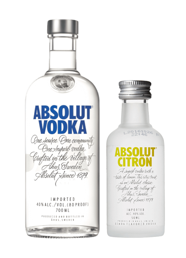 (Free Absolut 'Citron' Vodka 50ml Miniature) Absolut Vodka