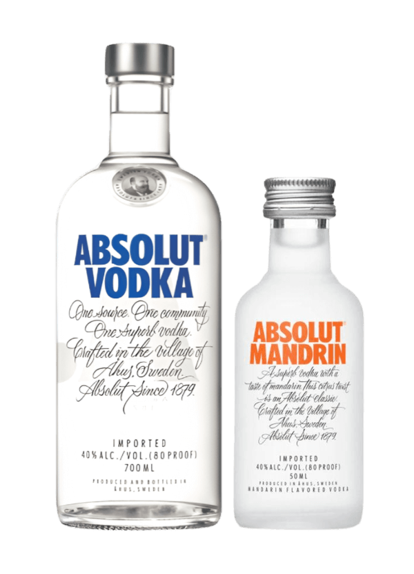 (Free Absolut 'Mandrin' Vodka 50ml Miniature) Absolut Vodka