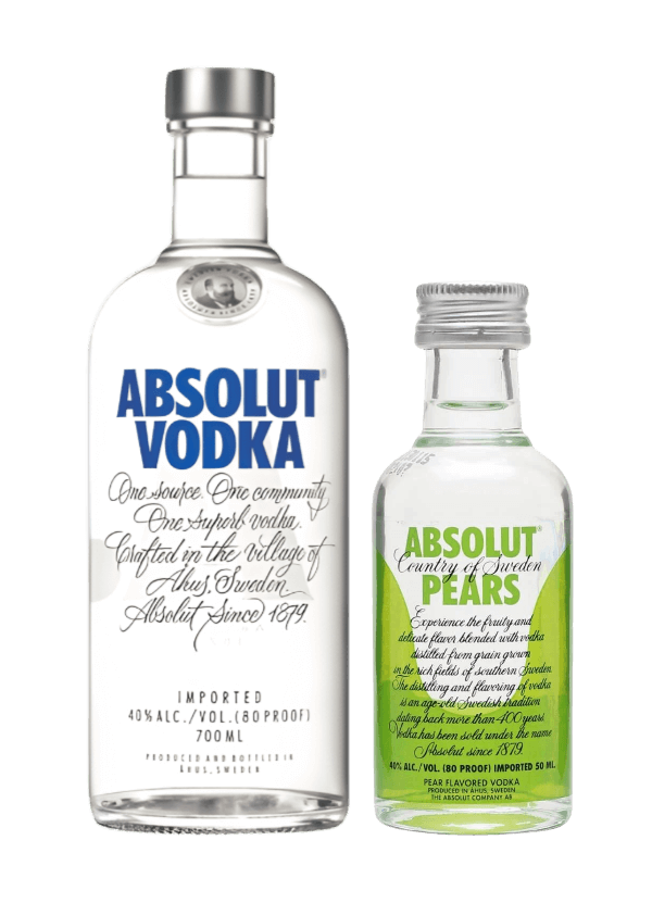 (Free Absolut 'Pears' Vodka 50ml Miniature) Absolut Vodka