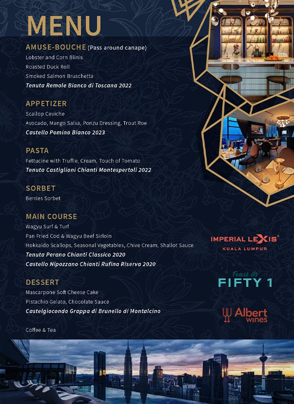 Savour Tuscany: Frescobaldi Wine Dinner at Imperial Lexis KL - AlbertWines2u