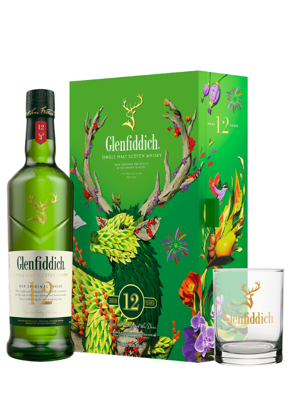 Glenfiddich '12 Years Old' Whisky CNY Gift Pack 2025 - AlbertWines2u