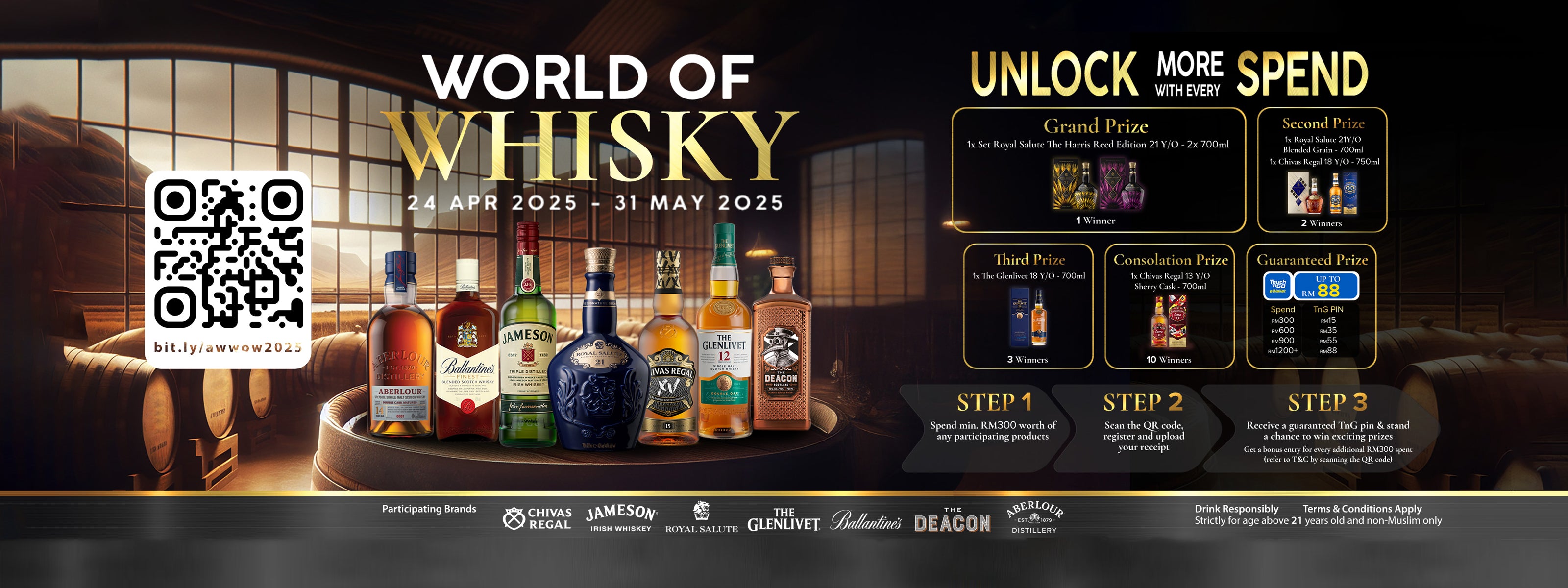 World of Whisky with Pernod Ricard Malaysia - Spend and get Guaranteed prizes from Albert Wines! 