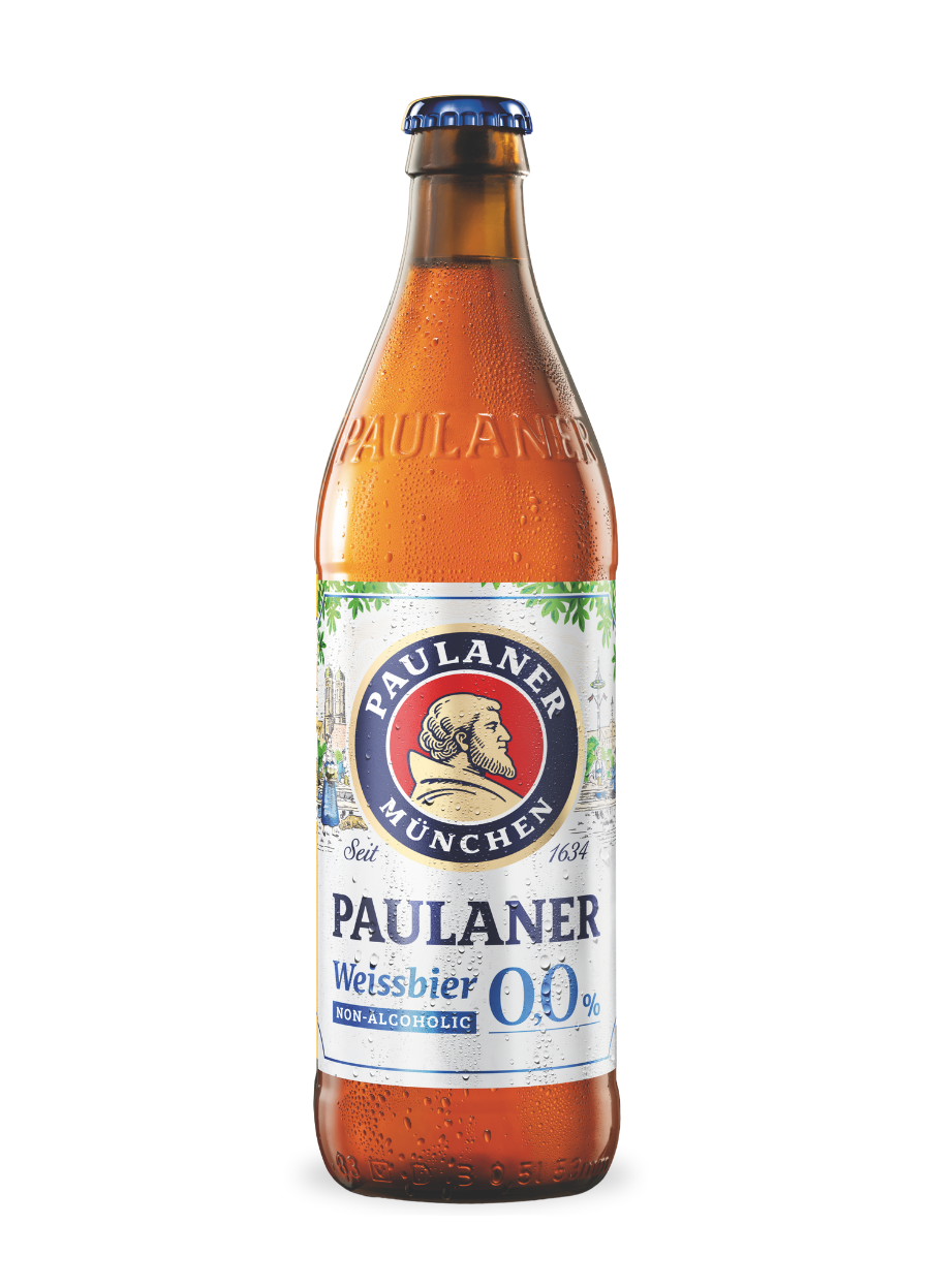 Paulaner Weissbier 0.0% Non-Alcoholic Wheat Beer – (20 x 500ml Bottles)