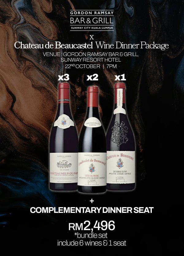 Chateau de Beaucastel x Gordon Ramsay Wine Dinner Package - AlbertWines2u