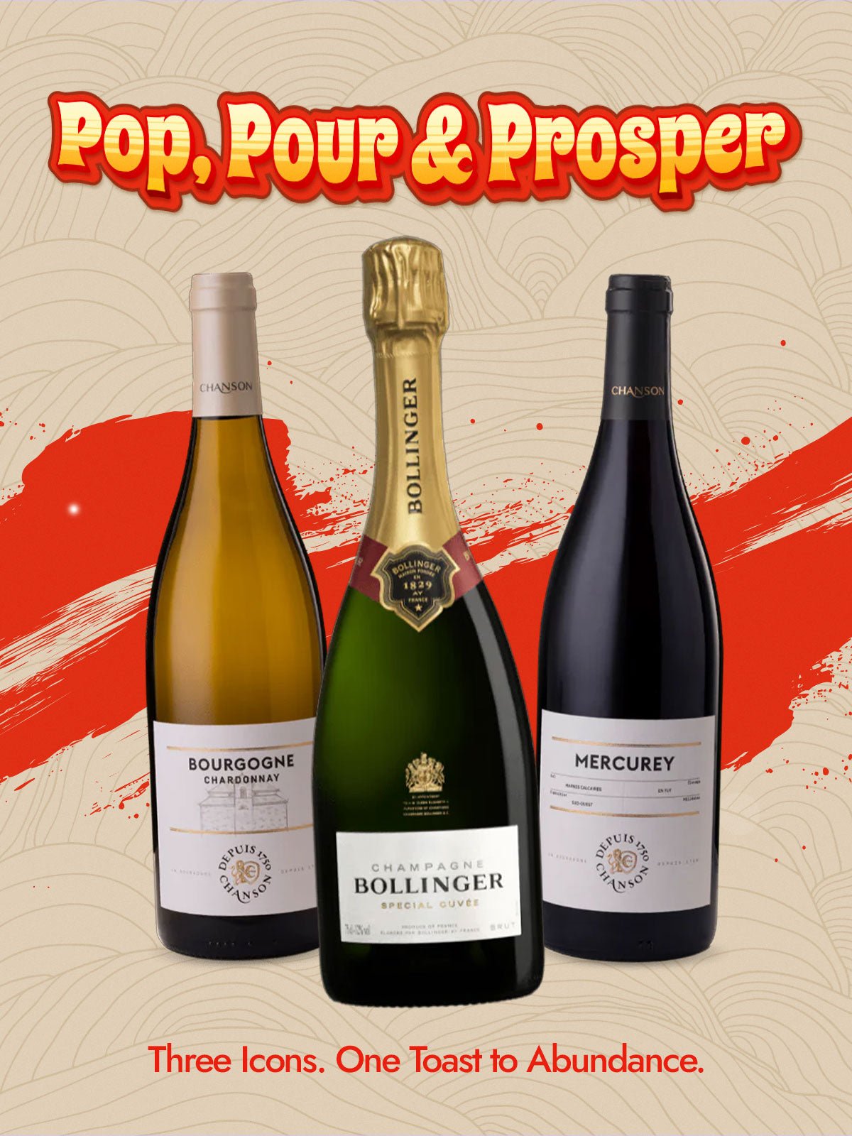 Pop, Pour & Prosper Bundle - AlbertWines2u
