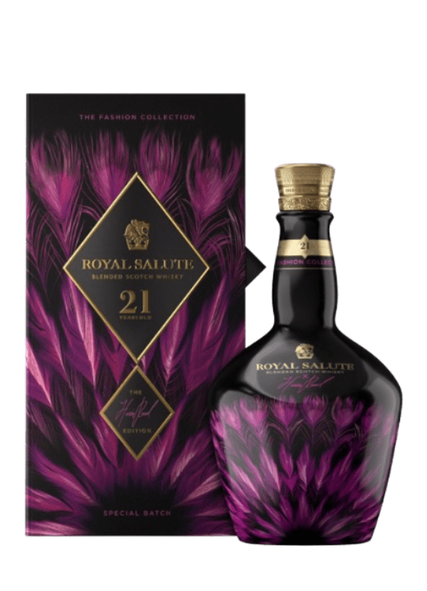 Royal Salute '21 Years Old - The Signature Blend' Scotch Whisky (Harris Reed Limited Edition - Black Fuchsia) - AlbertWines2u