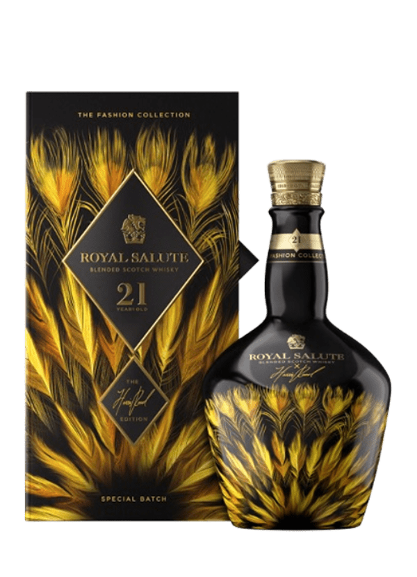 Royal Salute '21 Years Old - The Signature Blend' Scotch Whisky (Harris Reed Limited Edition - Black Gold) - AlbertWines2u