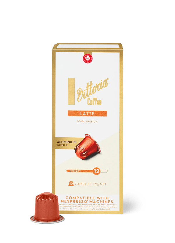 Vittoria 'Latte' Capsules (Nespresso Compatible - Pack of 10) - AlbertWines2u